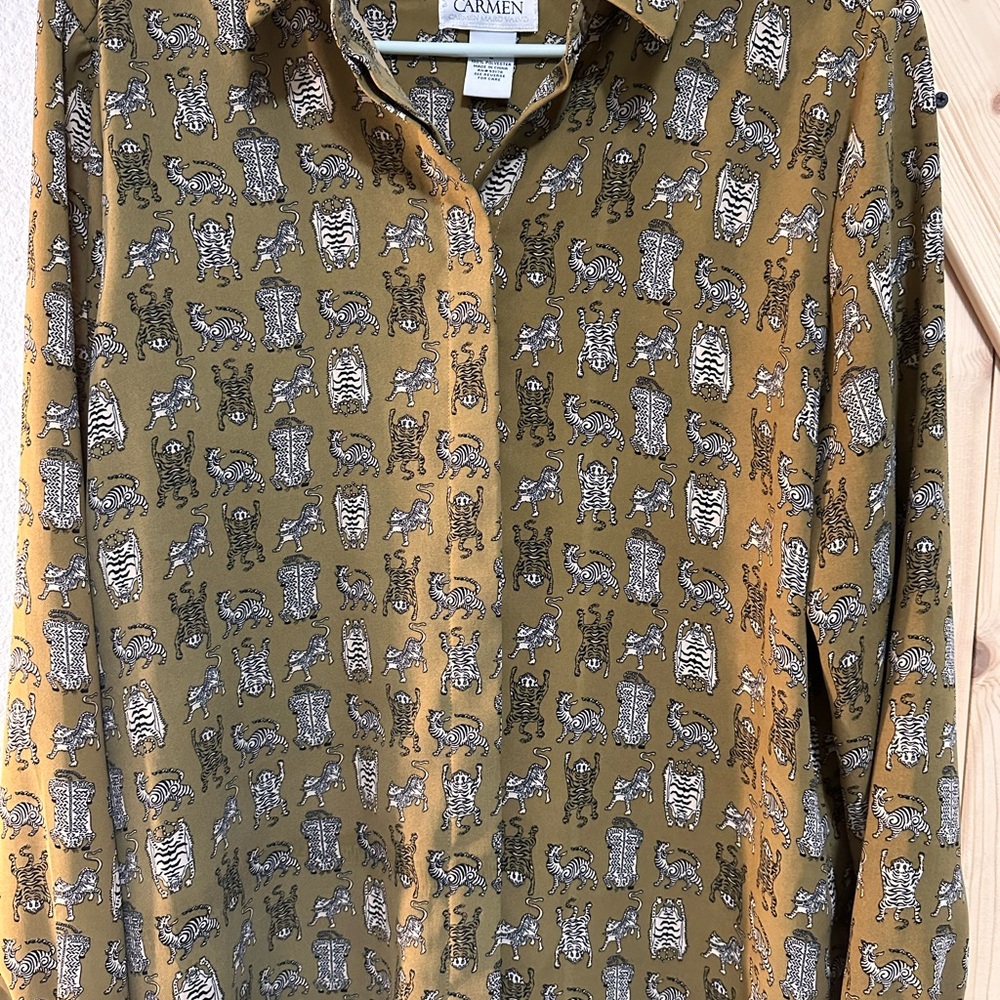 Women’s Mustard Animal Print Shirt